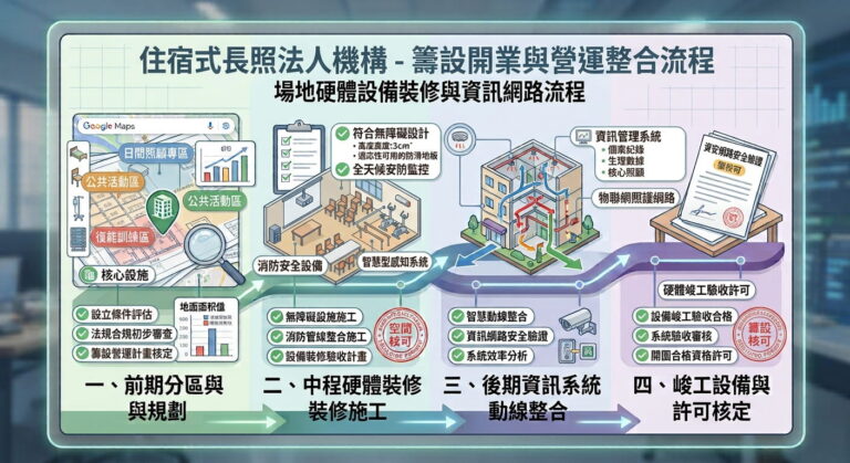 長照開業整合怎麼做?場址、裝修、設備與系統