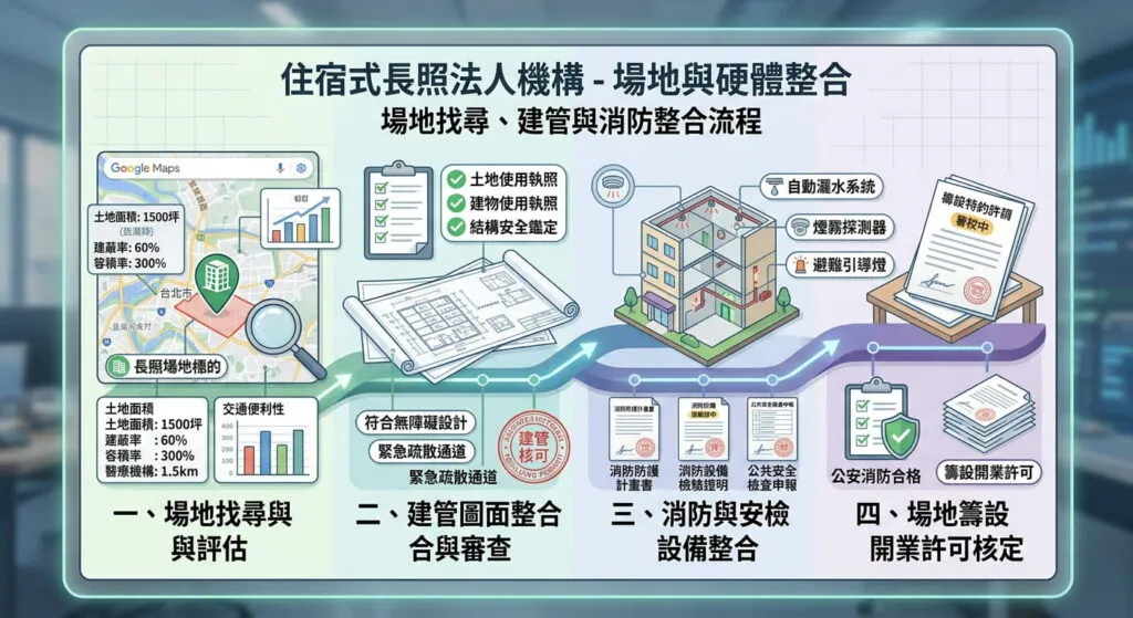 長照機構場地與硬體整合