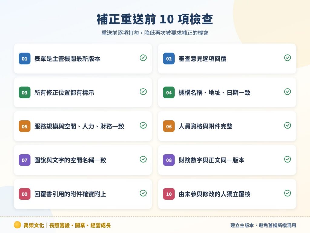 補正重送前 10 項檢查